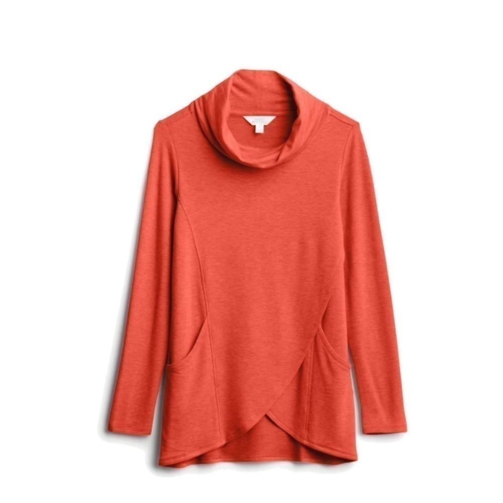 Magnolia Grace orange rust colored loose fitting turtleneck size Small